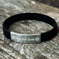 LIVE THE LOVE - Rubber/Metal bracelet