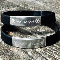 LIVE THE LOVE - Rubber/Metal bracelet