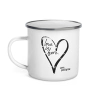 Love is Here Enamel Mug