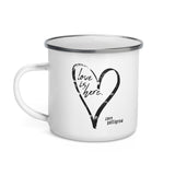 Love is Here Enamel Mug