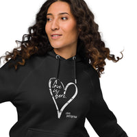 Love Is Here Unisex eco raglan hoodie