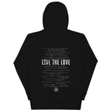 The Live the Love Logo & Lyric Front/Back Unisex Hoodie