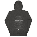 The Live the Love Logo & Lyric Front/Back Unisex Hoodie