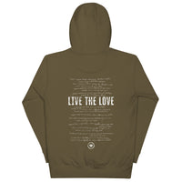 The Live the Love Logo & Lyric Front/Back Unisex Hoodie