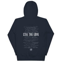 The Live the Love Logo & Lyric Front/Back Unisex Hoodie