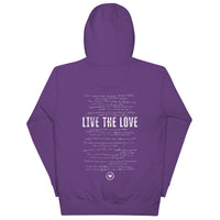 The Live the Love Logo & Lyric Front/Back Unisex Hoodie