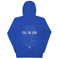 The Live the Love Logo & Lyric Front/Back Unisex Hoodie