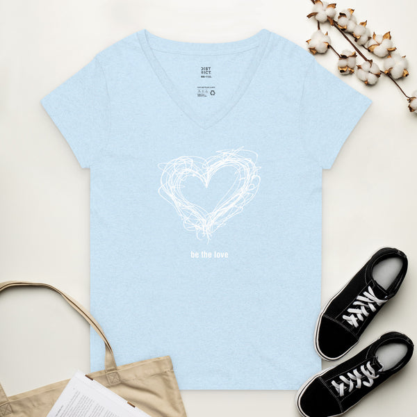 The Be the Love Women’s recycled v-neck t-shirt