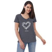 The Be the Love Women’s recycled v-neck t-shirt