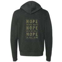 Hope Is Still Alive Zip Hoodie - BLACK