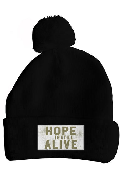 Hope Is Still Alive Pom Pom Winter Hat