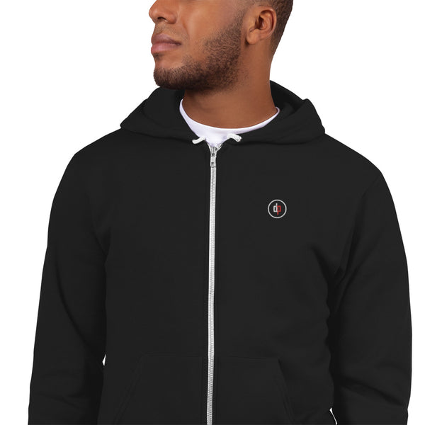 dp logo zip hooded sweatshirt