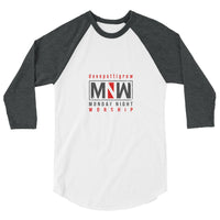 Monday Night Worship 3/4 sleeve raglan Baseball shirt