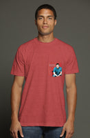 The Every Minute Miracles Heather Red Pocket T Shirt