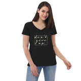The Don't Give Up Women’s recycled v-neck t-shirt