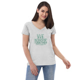We Worship Together Tour 2023 Women’s recycled v-neck t-shirt